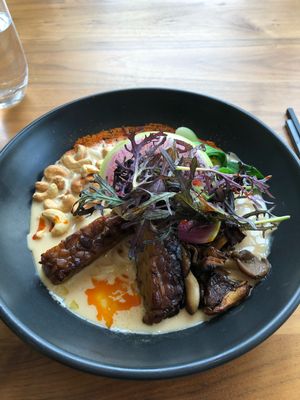 Spicy tempeh udon at Althea in Chicago
