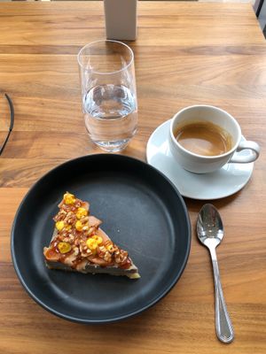 A great way to end a good meal with this dessert - Chai-spiced maple cheesecake  at Althea in Chicago