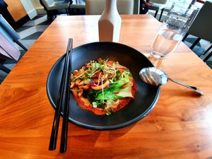 Spicy udon at Althea in Chicago