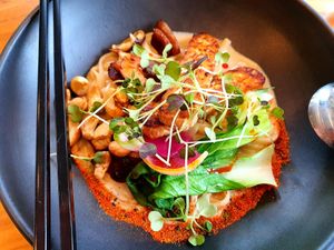 Spicy udon at Althea in Chicago