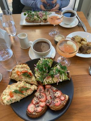 3 toast flight  at Althea in Chicago