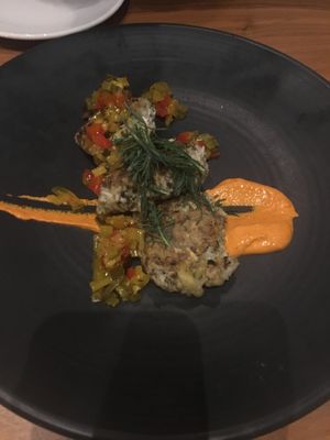 Crab cake? (Menu is near to impossible to find online to confirm what this was) at Althea in Chicago