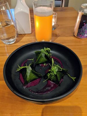 Kim chi dumplings at Althea in Chicago