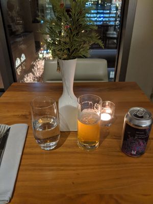 Beer and window seat at Althea in Chicago