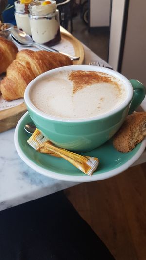 Chai latte with oat milk at Anne&Max in Leiden