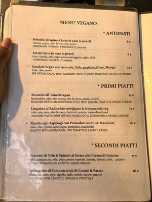 Menu  at Ristorante Cantina 26 in Rome