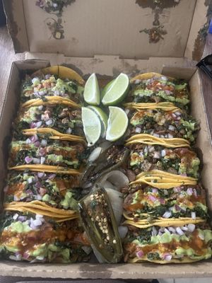Carne asada tacos from El Compa Vegano  at Vegan Exchange Weekly Market in North Hollywood