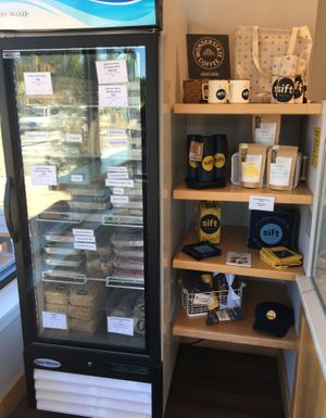 Refrigerated vegan items at Sift Gluten Free in Minneapolis