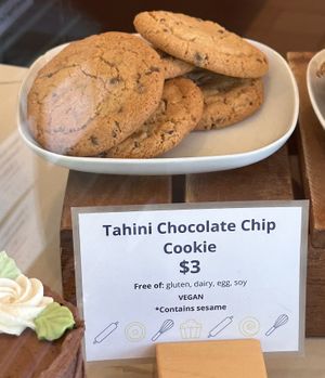 Tahini chocolate chip cookie   at Sift Gluten Free in Minneapolis
