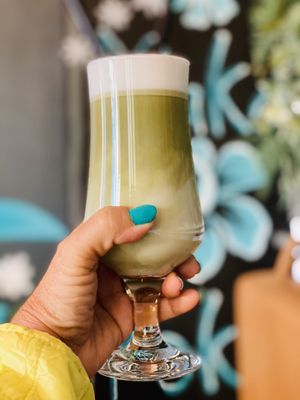 Matcha green tea with almond milk  at MakaMaka in Split