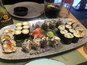They have 5 types of vegan sushi (we got 4 of them) (Everything menu)  at MakaMaka in Split
