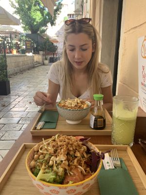 2 Poké bowls, an iced almond latte at MakaMaka in Split