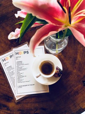 Waffles (vegan/vegetarian) @hoops_coffee at HOOPS in Mandrem