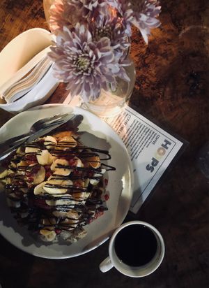 FRUIT SALAD WAFFLE @HOOPS_COFFEE at HOOPS in Mandrem