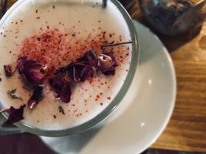 “ROSE VEGAN LATTE” at HOOPS in Mandrem