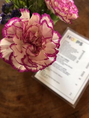 Fresh flowers at HOOPS in Mandrem