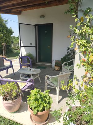 B&B entrance at Il Ciliegio in Marzolanella