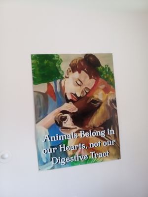 Our motto "Animals belong in our ❤️ hearts; not our digestive tract" at Divine Grace Healing Retreats in Reno
