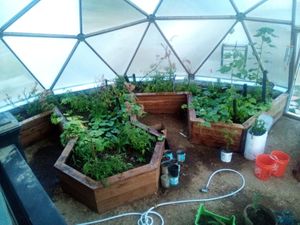 The evolving solar dome, bistro tables coming soon! at Divine Grace Healing Retreats in Reno