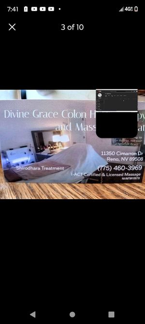 Business card at Divine Grace Healing Retreats in Reno