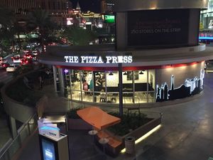 On the strip at The Pizza Press in Las Vegas