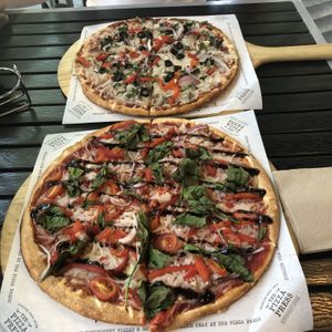 2 vegan pizzas from the pizza press!  at The Pizza Press in Las Vegas