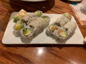 Tofu roll & vegetable roll -no fish sauce-  at Fancy Sushi Asian Fusion in Surf City