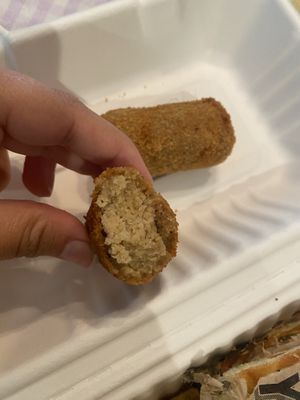 ham croqueta at Vegan Cuban Cuisine in Miami