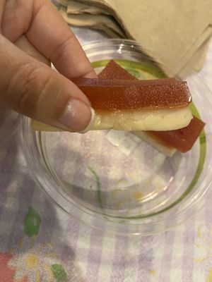 timba bar- guava and “cheese" at Vegan Cuban Cuisine in Miami
