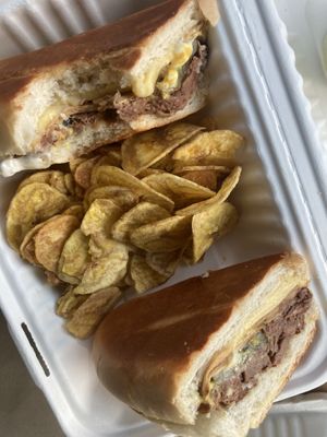 Cubano w/ Plaintain Chips at Vegan Cuban Cuisine in Miami