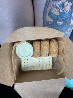 Ham croquettes at Vegan Cuban Cuisine in Miami