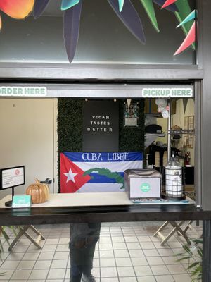 Order area at Vegan Cuban Cuisine in Miami