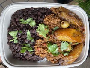 Picadillo bowl at Vegan Cuban Cuisine in Miami