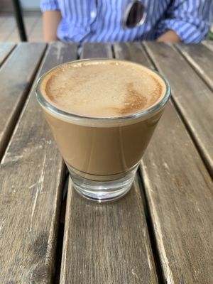 Cortadito Cuban coffee  at Vegan Cuban Cuisine in Miami