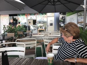 Wonderful outdoor seating  at Vegan Cuban Cuisine in Miami
