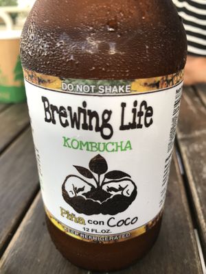 Really good local kombuchas   at Vegan Cuban Cuisine in Miami