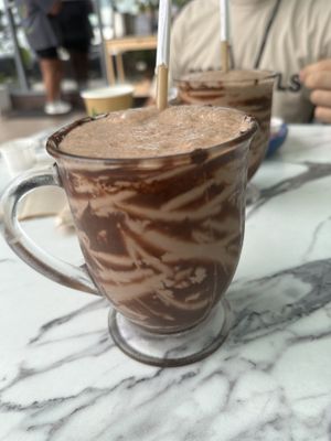 Chocolate milk  at Vegan Cuban Cuisine in Miami