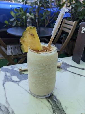 Pina colada at Vegan Cuban Cuisine in Miami