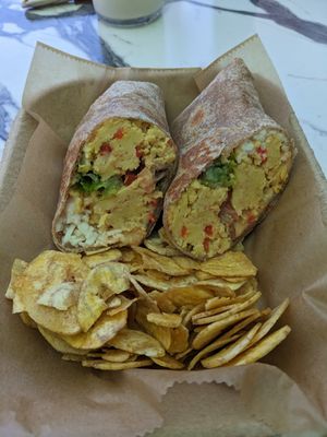 Breakfast burrito at Vegan Cuban Cuisine in Miami