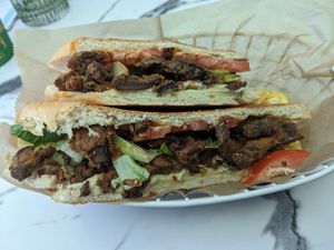 VCC Masitas Shroomwich at Vegan Cuban Cuisine in Miami