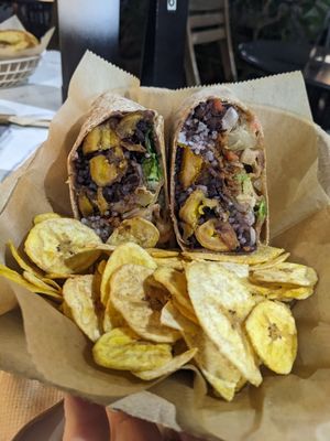 Cuban burrito at Vegan Cuban Cuisine in Miami