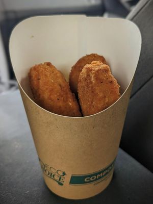 Chicken strips at Vegan Cuban Cuisine in Miami