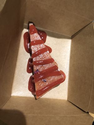 Guava rose cheesecake   at Vegan Cuban Cuisine in Miami