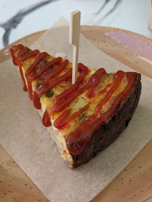 Tortilla Espanola Slice at Vegan Cuban Cuisine in Miami