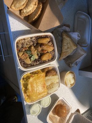 So much good food!  at Vegan Cuban Cuisine in Miami