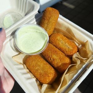 Ham croquettes   at Vegan Cuban Cuisine in Miami
