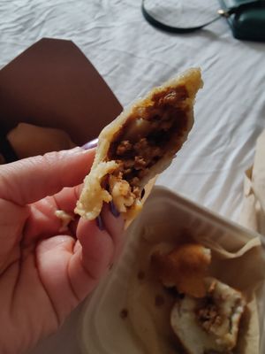 Beef empanada at Vegan Cuban Cuisine in Miami