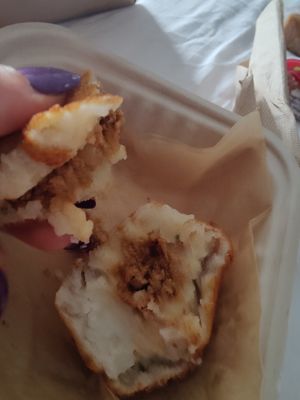 Papa relleno at Vegan Cuban Cuisine in Miami