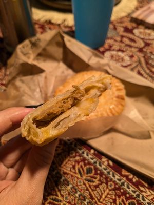 Meat pastalito at Vegan Cuban Cuisine in Miami