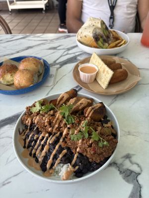 Our order!   at Vegan Cuban Cuisine in Miami